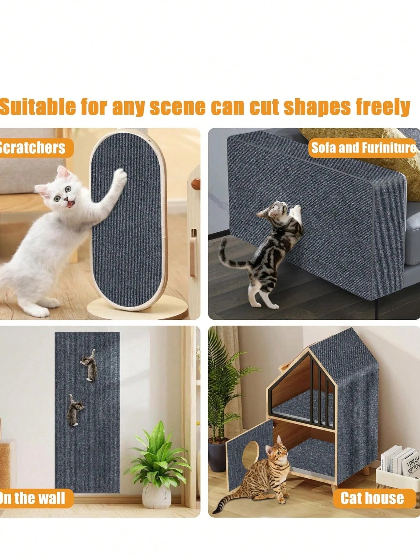 Self-Adhesive Cat Scratching Mat | Trimmable Furniture Protector