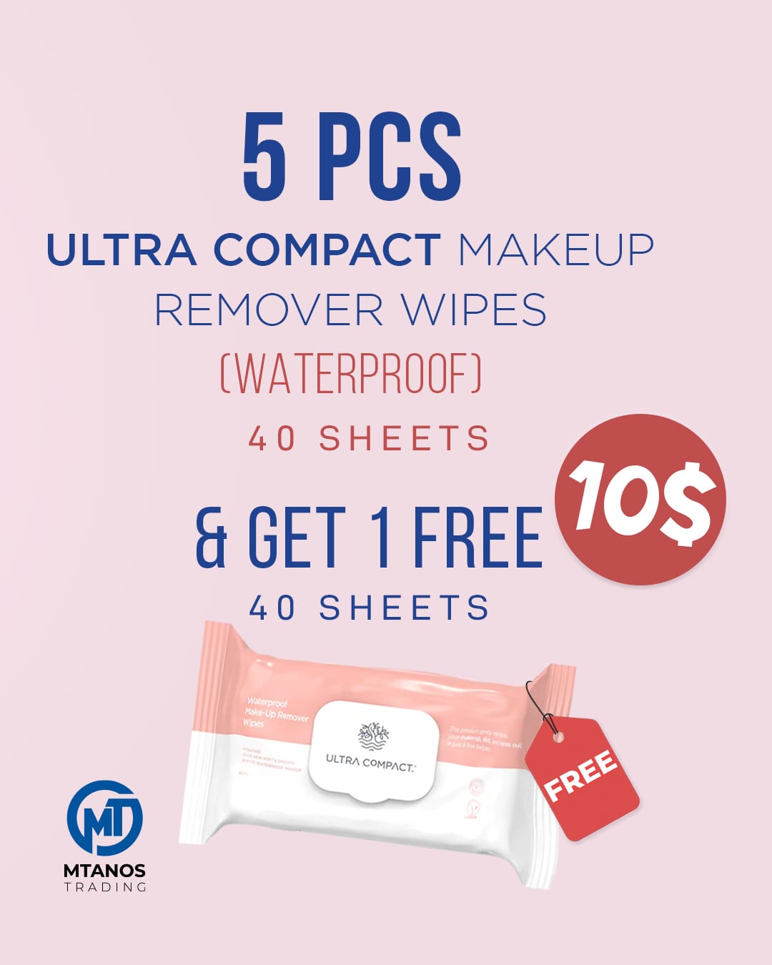 ULTRA COMPACT MAKEUP REMOVER WIPES