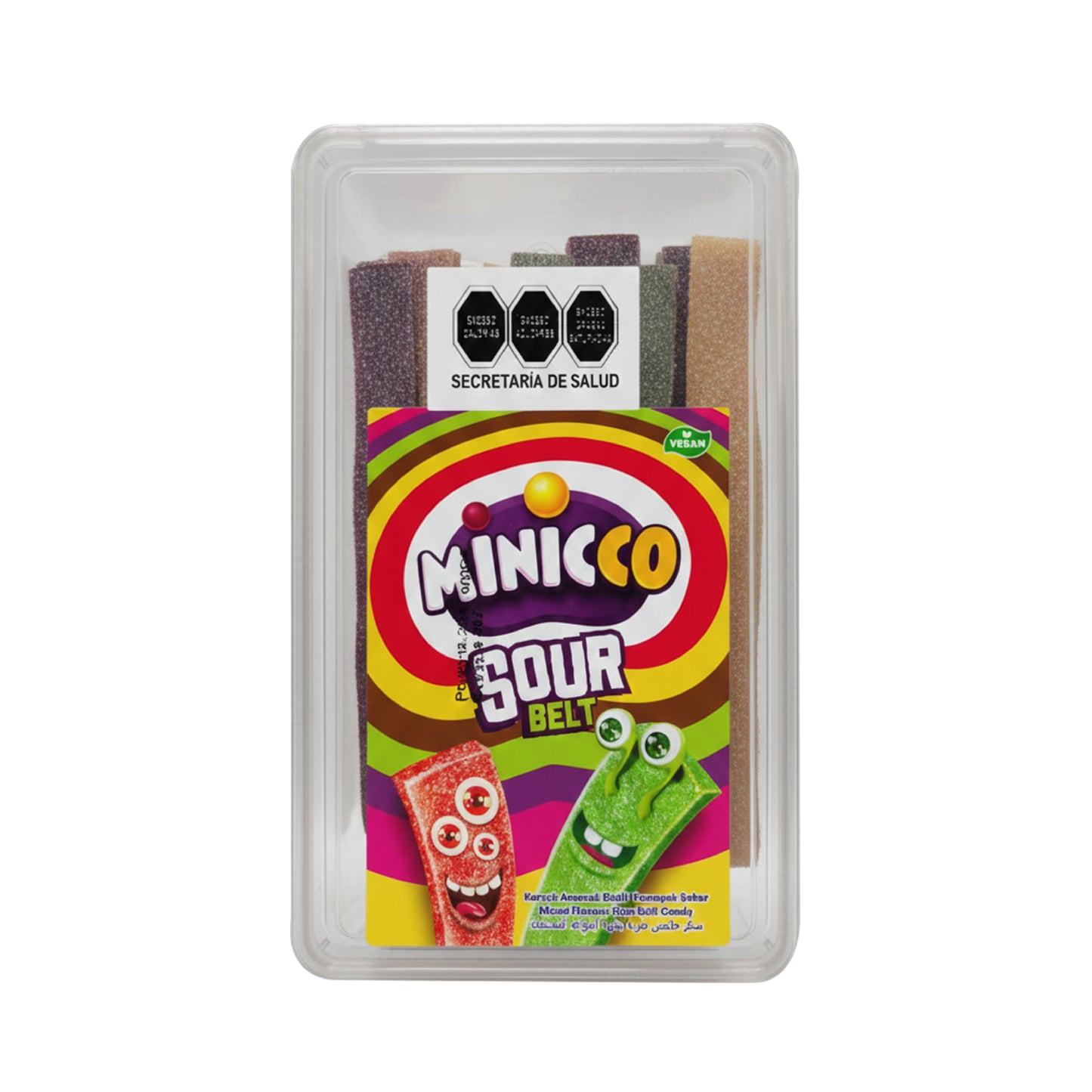 MINICCO Jellies Sour Belts in mixed fruits flavor (1500g)