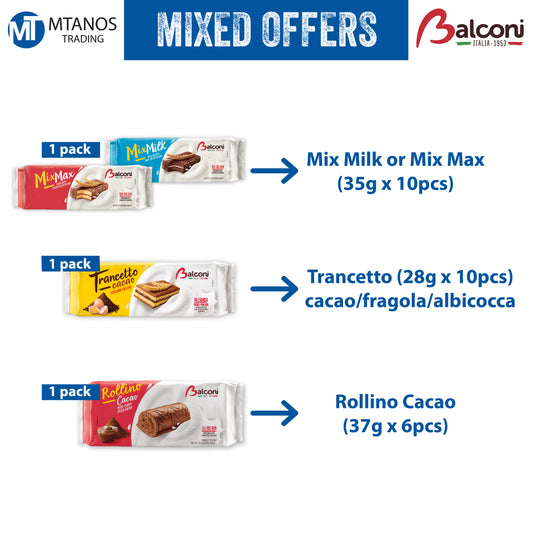 BALCONI Trancetto + Mix Max/Milk + Rollino