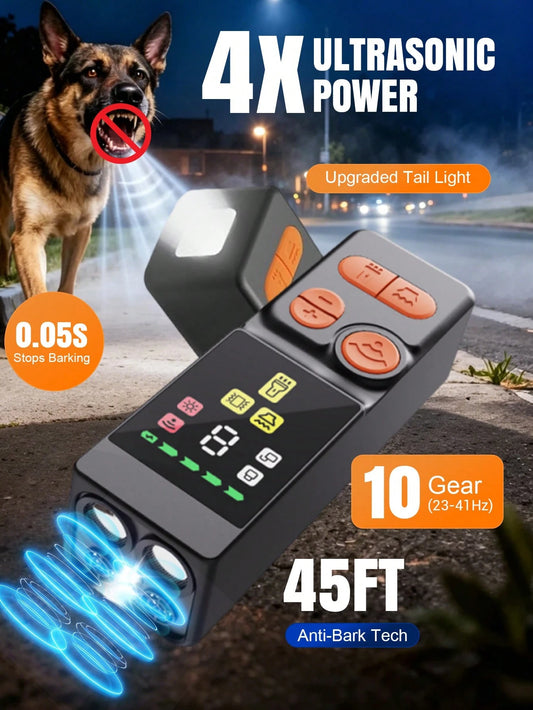Ultrasonic Dog Barking Deterrent | 45ft Rechargeable Trainer
