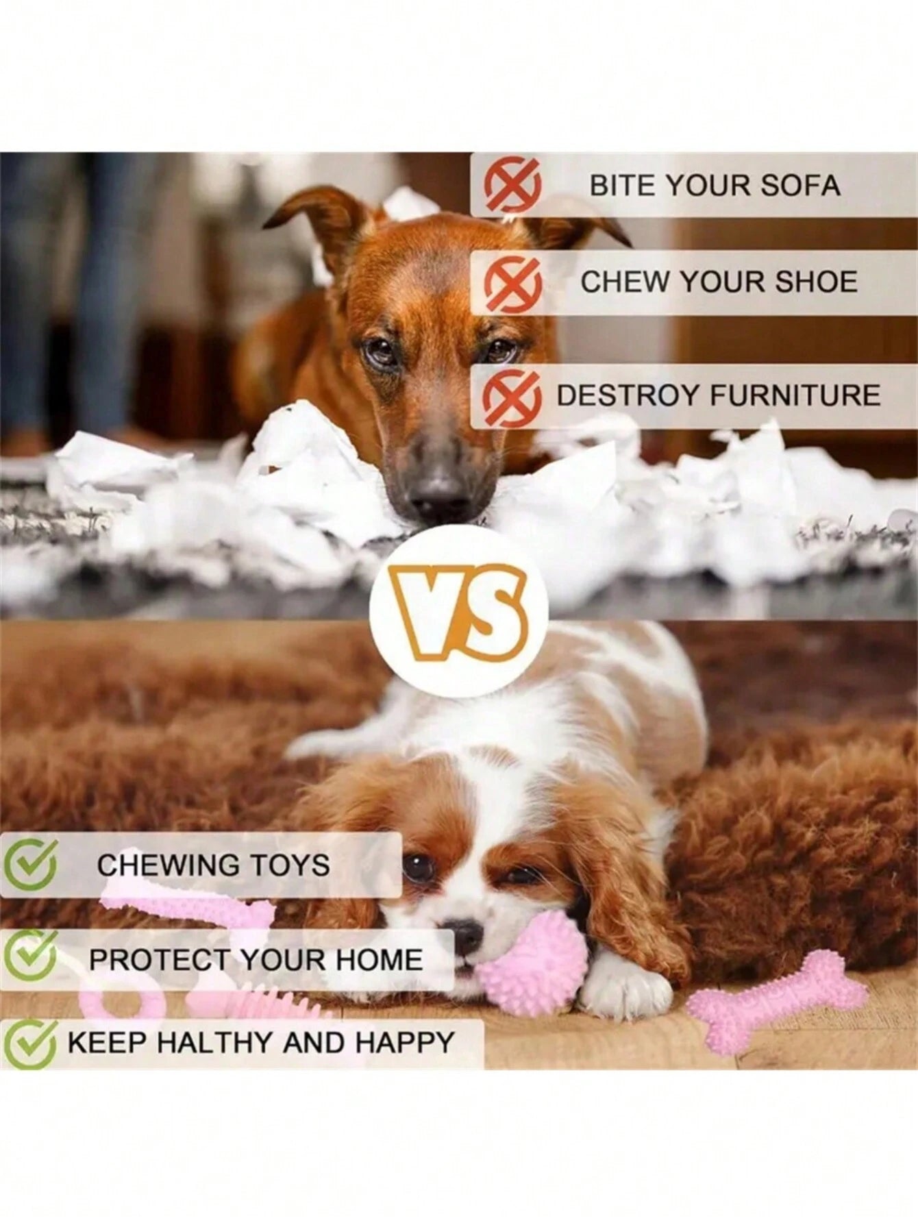 4-Piece Puppy Chew Toy Set for Small Dogs | Teething Toys