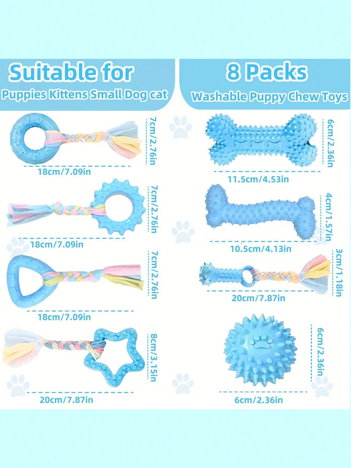 4-Piece Puppy Chew Toy Set for Small Dogs | Teething Toys