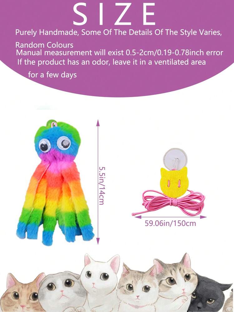 3PCS Hanging Octopus Cat Toys | Interactive Suction Cup Cat Toy