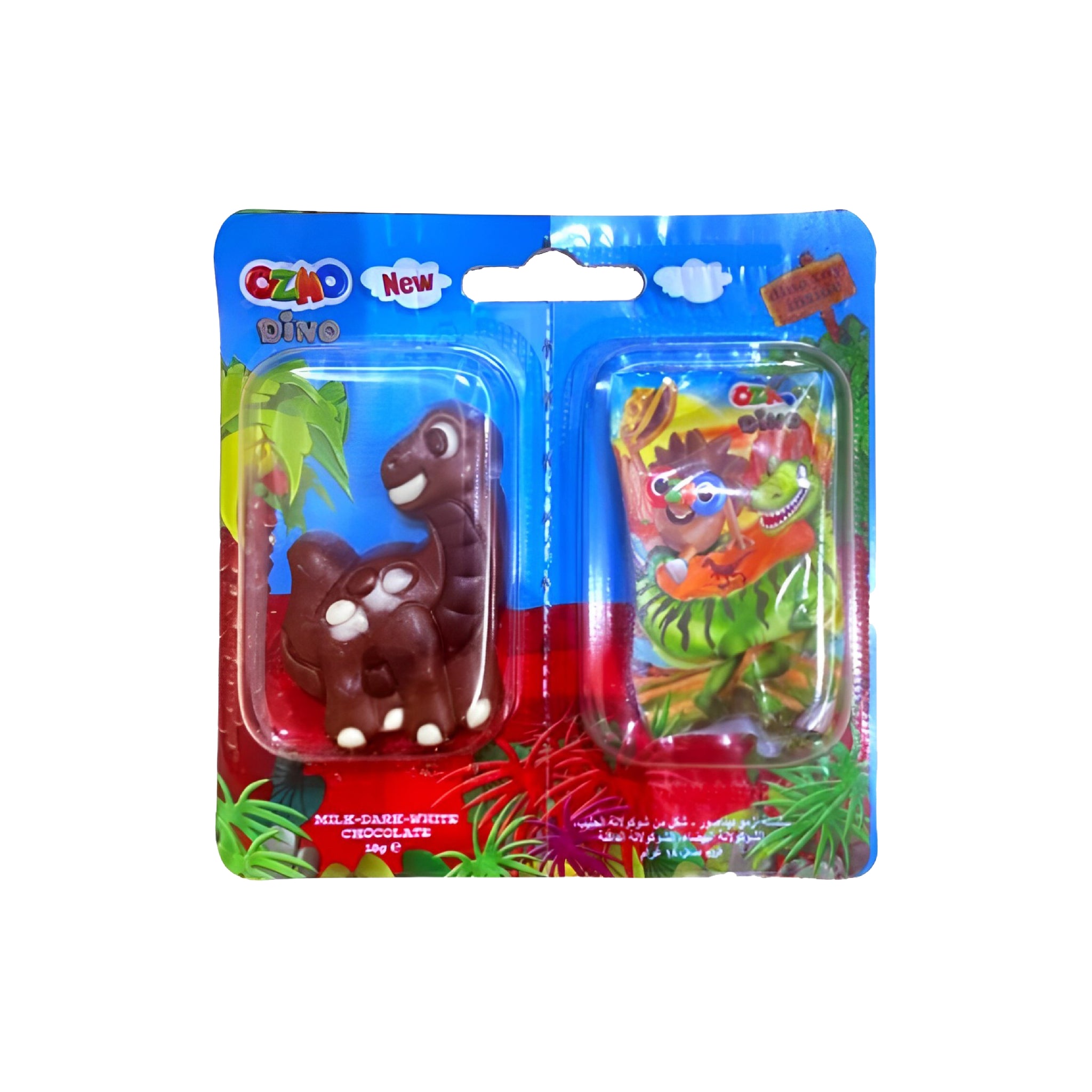 OZMO Dino: Dinosaurs Shaped Chocolate + dinosaur toy (18g) - 16 Pieces per box
