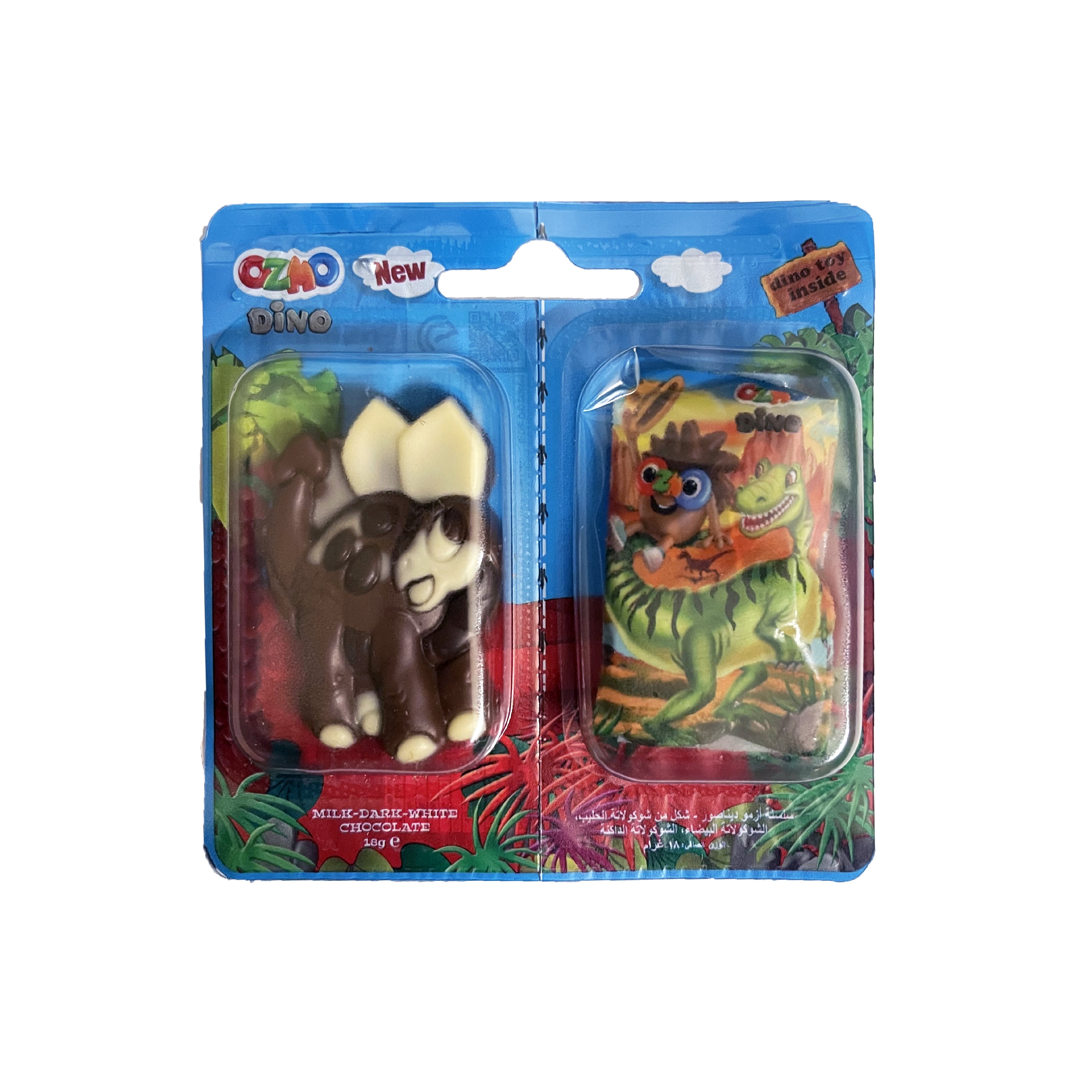 OZMO Dino: Dinosaurs Shaped Chocolate + dinosaur toy (18g) - 16 Pieces per box