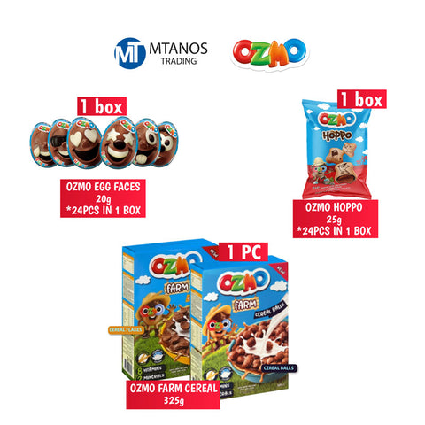 OZMO EGG FACES + OZMO HOPPO + OZMO CEREAL OFFER