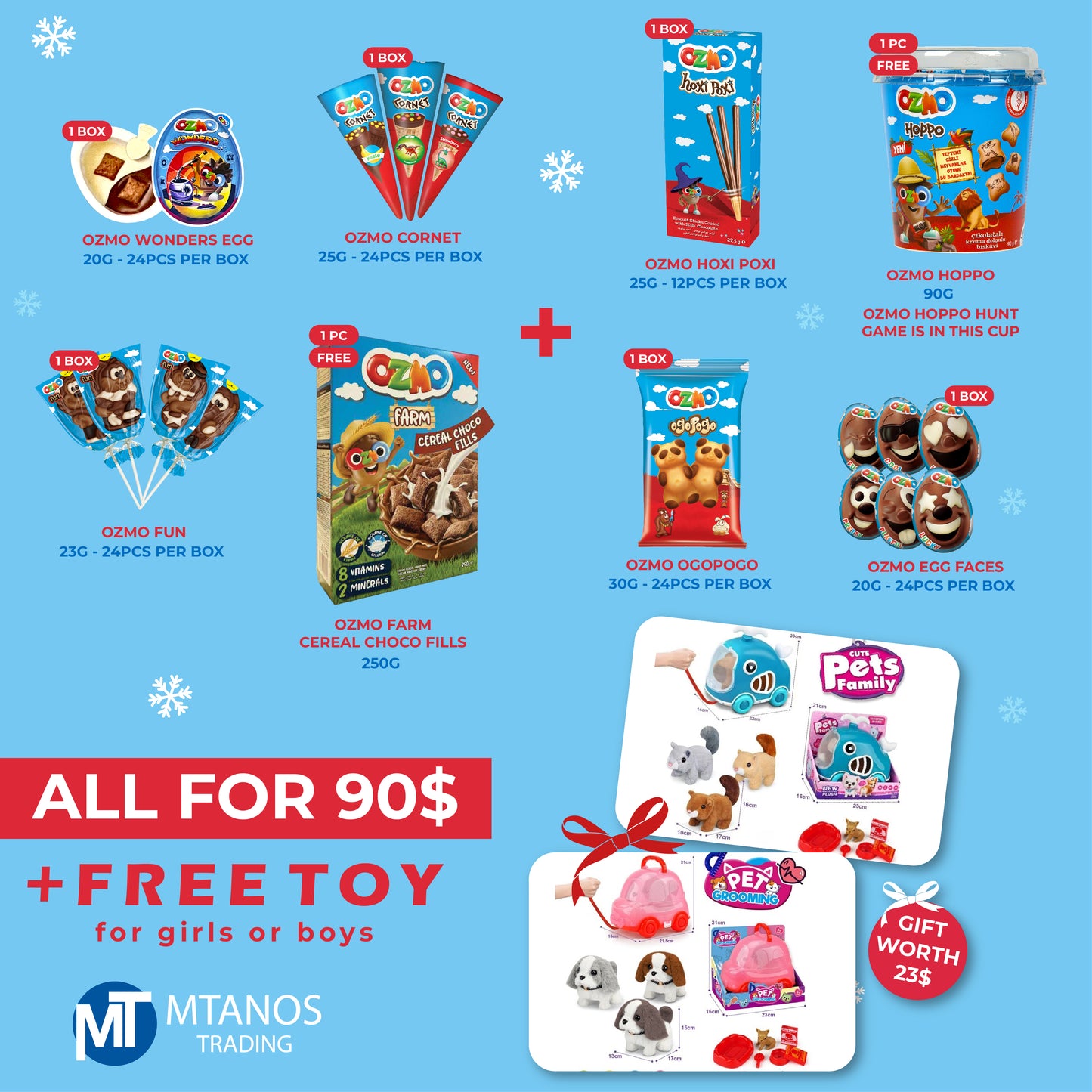 OZMO Christmas Bundle 1 + Free Toy