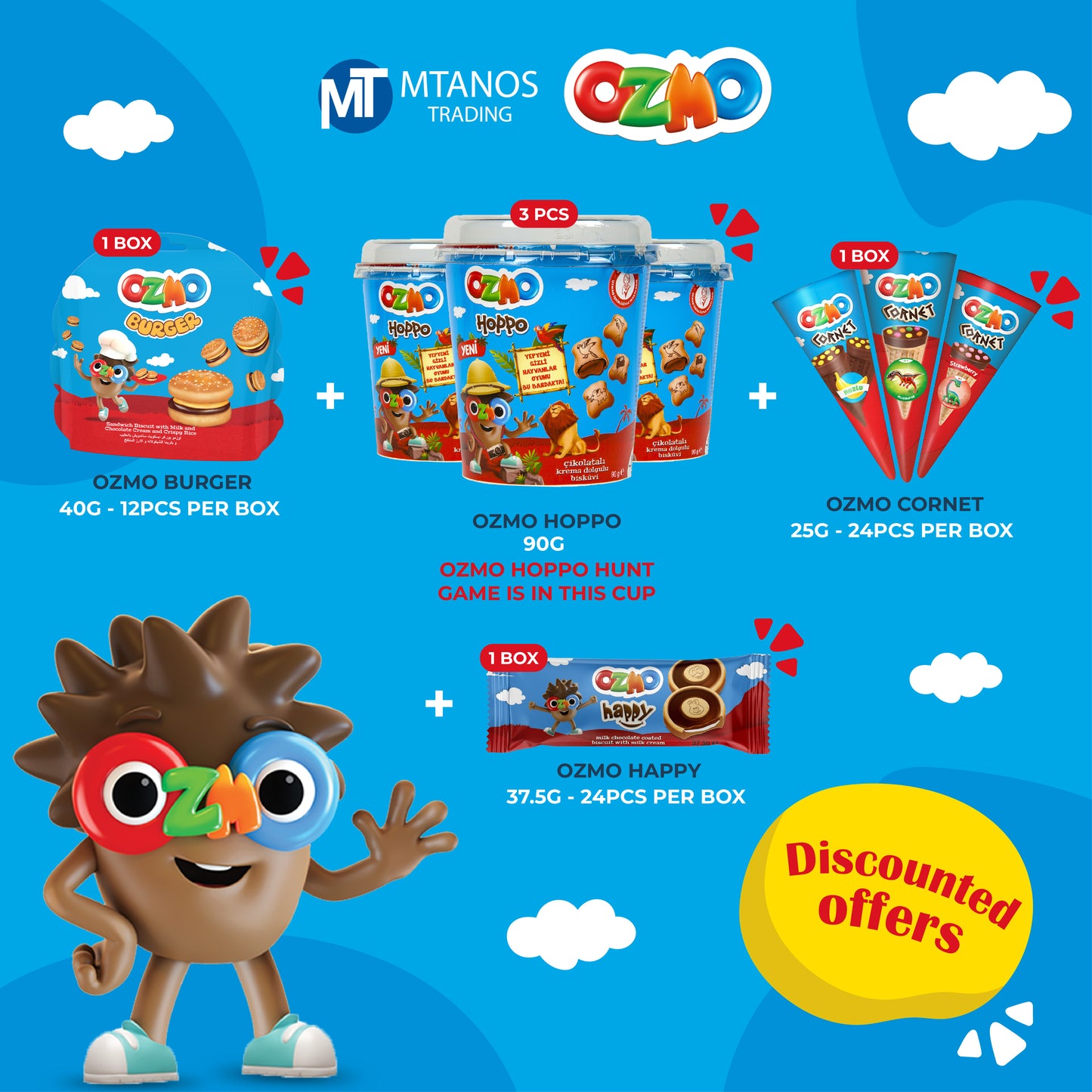 OZMO Burger + Hoppo + Cornet + Happy Offer