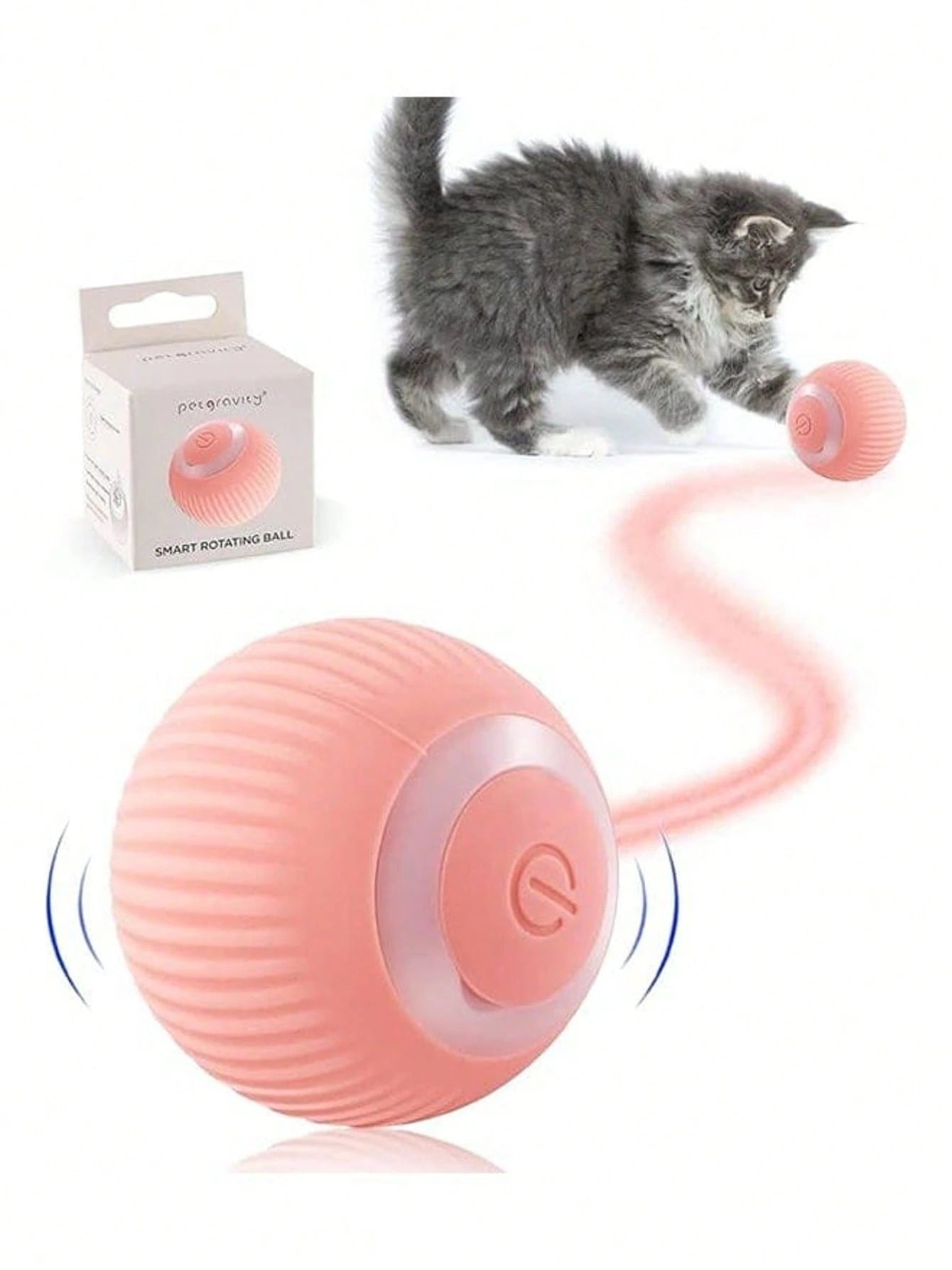 Interactive Automatic Cat Ball Toy USB Rechargeable for Indoor Cats