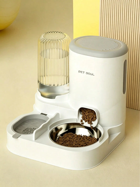 2-in-1 Pet Feeding & Water Station | Automatic Water Dispenser Bowl for Cats & Dogs
