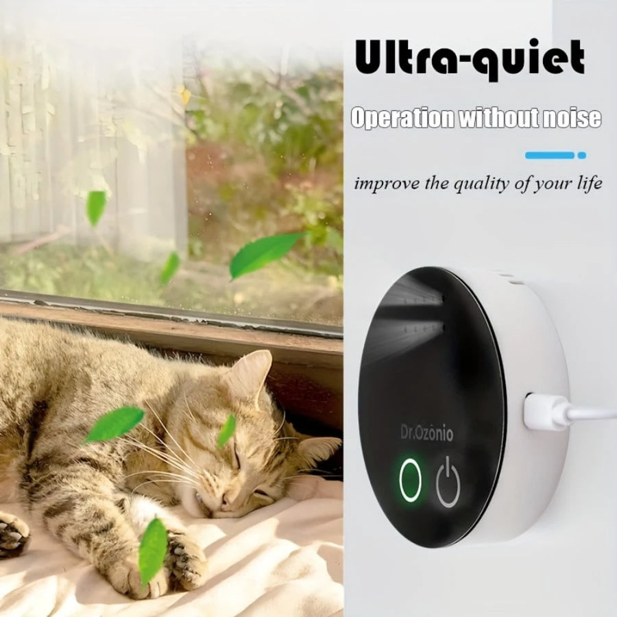 Pet Odor Eliminator – USB & Battery Ozone Deodorizer for Home & Litter Box