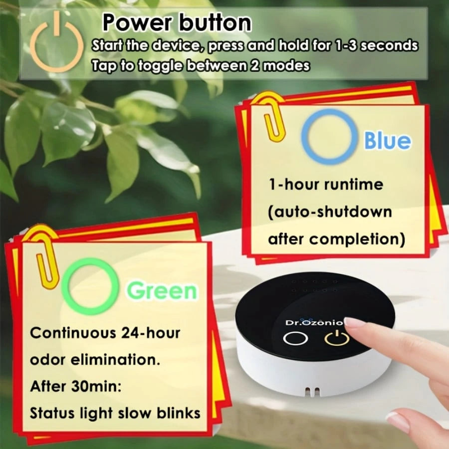 Pet Odor Eliminator – USB & Battery Ozone Deodorizer for Home & Litter Box