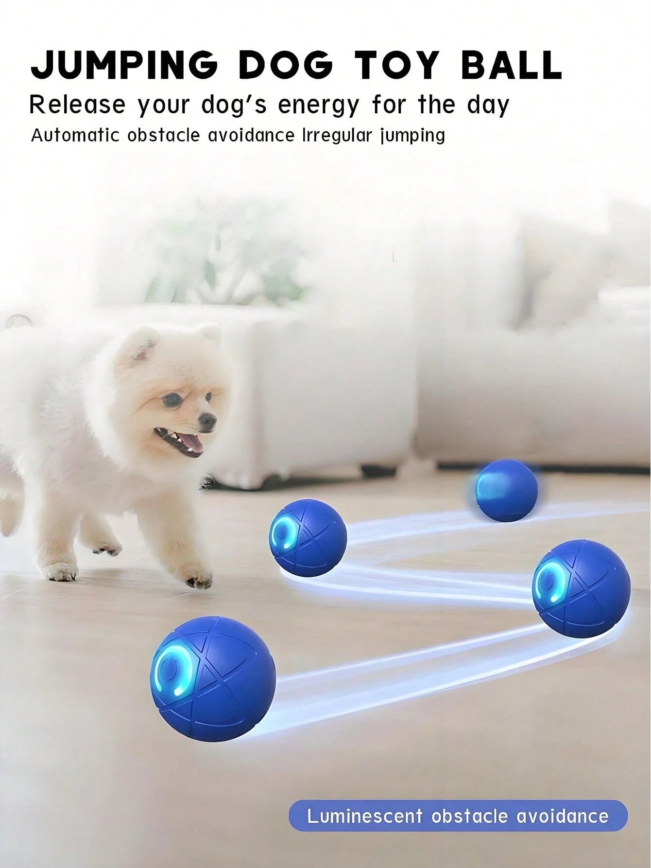 Interactive Electric Dog Jumping Ball | Smart Motion Pet Toy