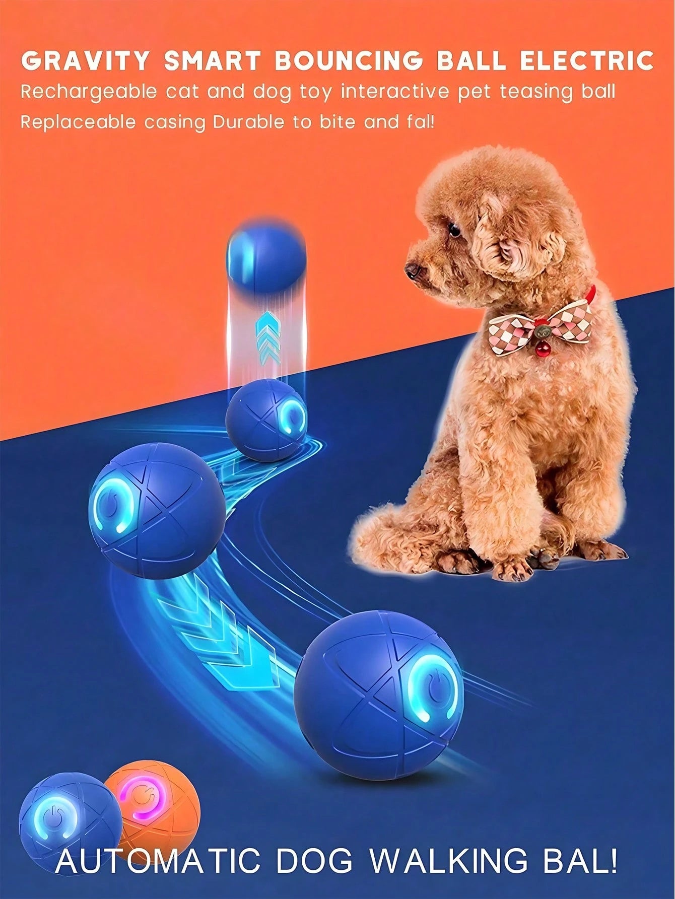 Interactive Electric Dog Jumping Ball | Smart Motion Pet Toy