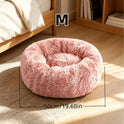 Plush Round Pet Bed – Soft Cozy Cat & Dog Bed with Non-Slip Base