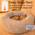 Plush Round Pet Bed – Soft Cozy Cat & Dog Bed with Non-Slip Base
