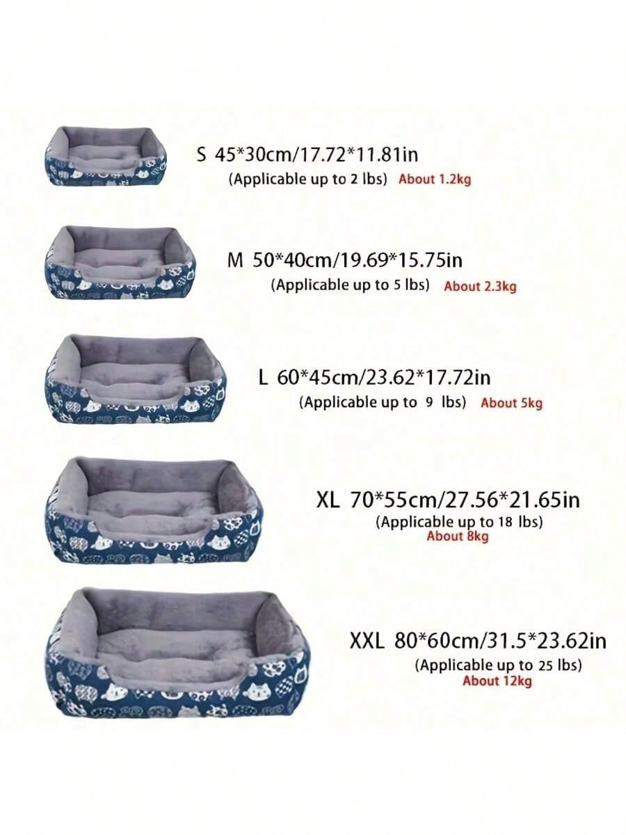 Soft Plush Pet Bed for Cats & Small Dogs | Cozy Indoor Cushion