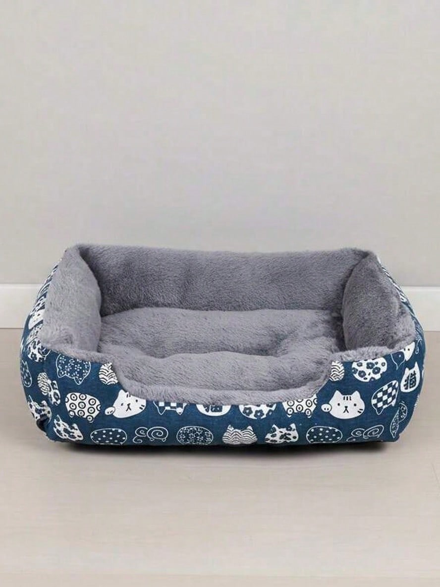 Soft Plush Pet Bed for Cats & Small Dogs | Cozy Indoor Cushion