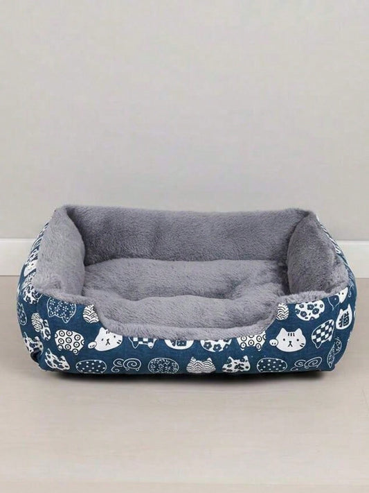 Soft Plush Pet Bed for Cats & Small Dogs | Cozy Indoor Cushion