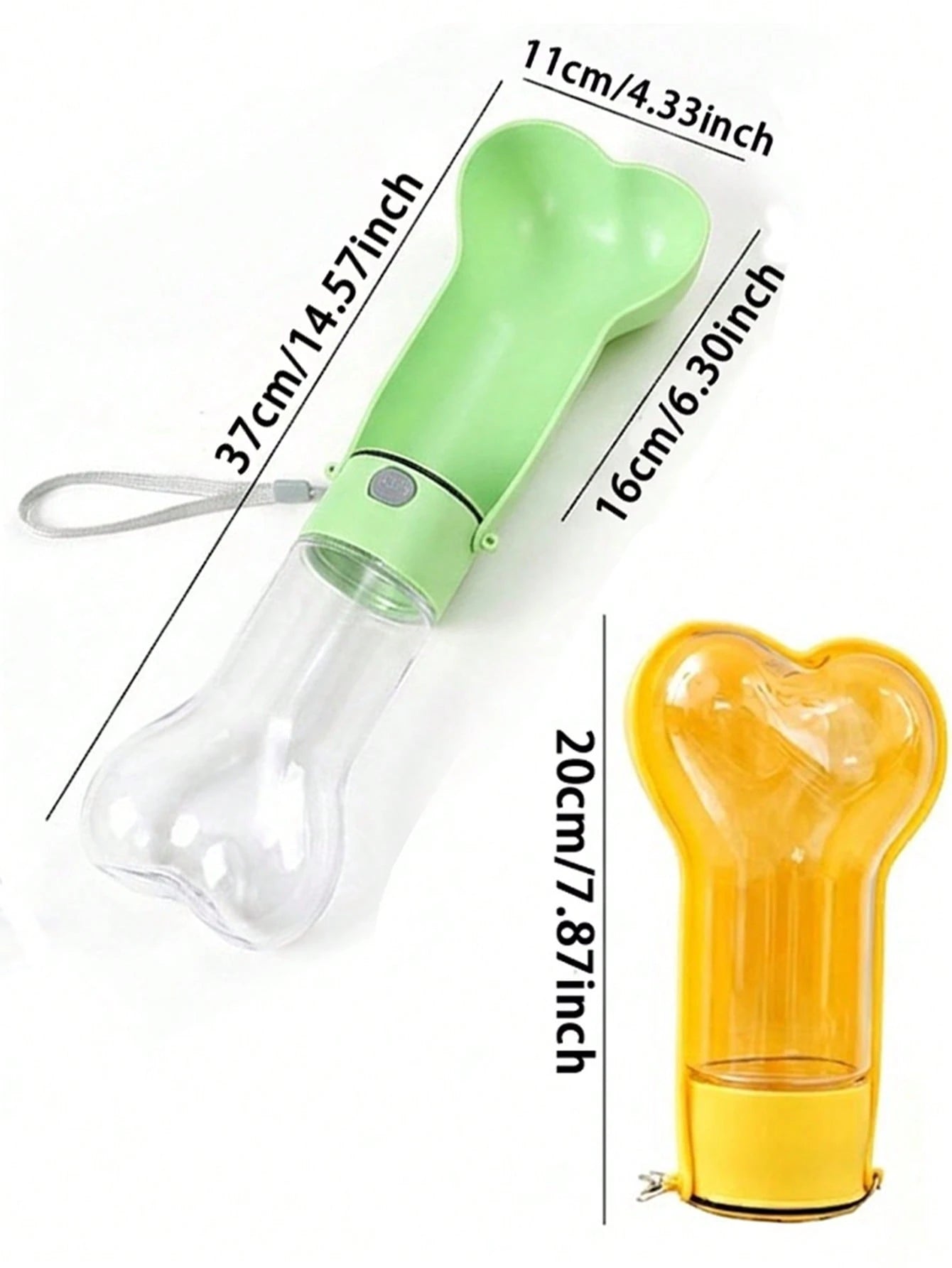 Portable Bone-Shaped Pet Water Bottle & Bowl for Dogs & Cats