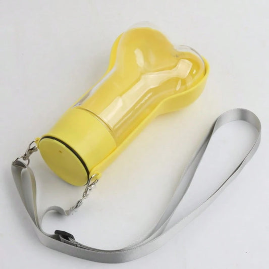 Portable Bone-Shaped Pet Water Bottle & Bowl for Dogs & Cats