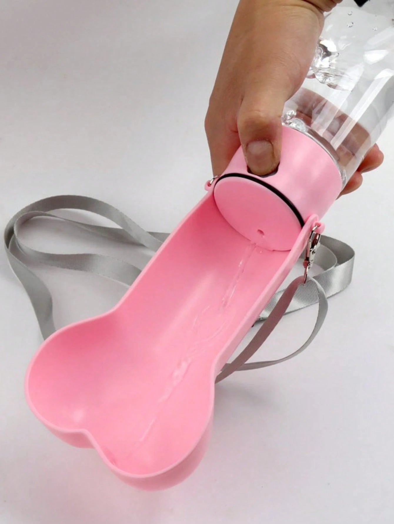 Portable Bone-Shaped Pet Water Bottle & Bowl for Dogs & Cats