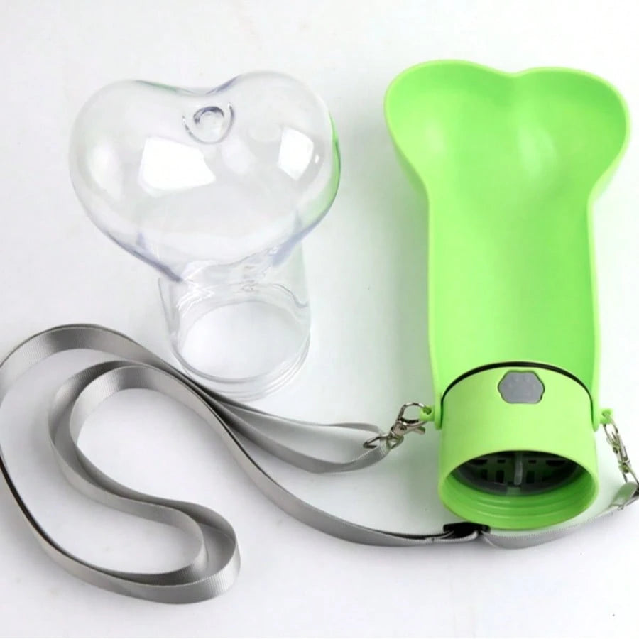 Portable Bone-Shaped Pet Water Bottle & Bowl for Dogs & Cats