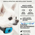 Rechargeable No-Shock Anti-Bark Collar | Smart Dog Training Collar with Beep & Vibration