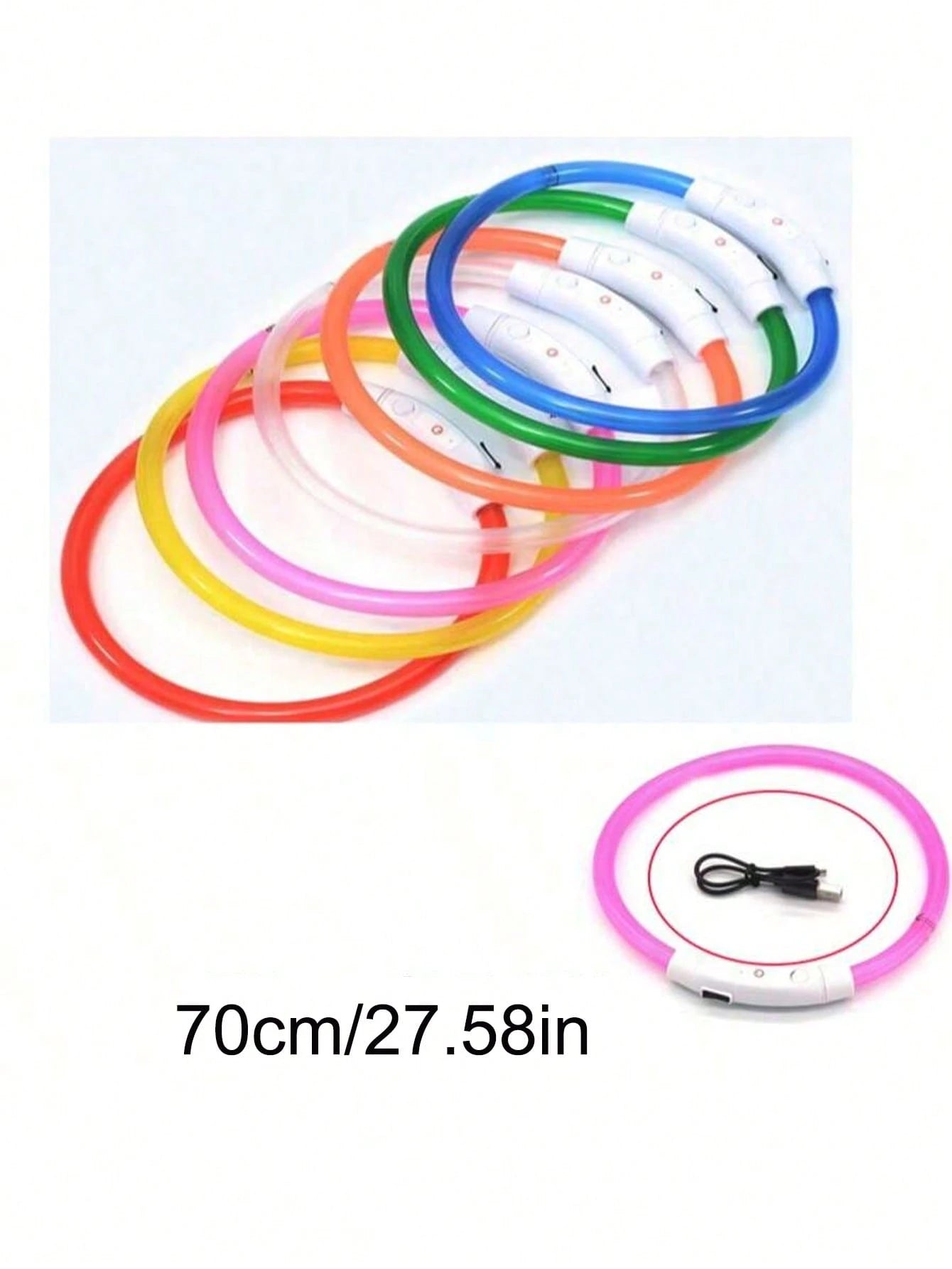 USB Rechargeable LED Dog Collar | Glowing Safety Collar for Pets