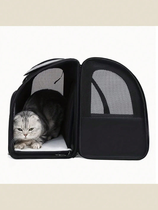 Expandable Pet Carrier Backpack with Sunshade | Cat & Dog Travel Bag