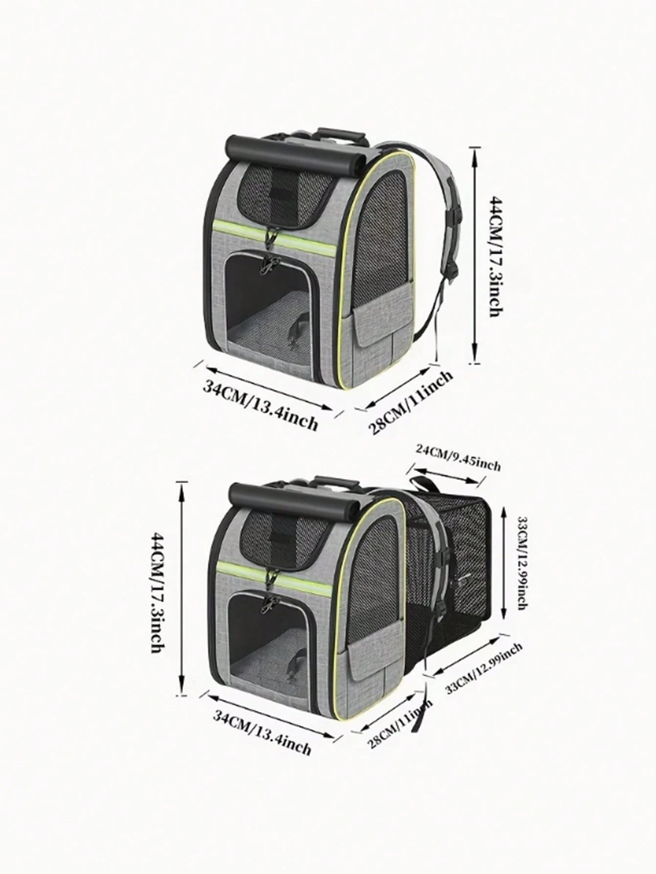 Expandable Pet Carrier Backpack with Sunshade | Cat & Dog Travel Bag