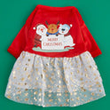 Christmas Pet Dress for Dogs & Cats – Snowman, Reindeer & Bell