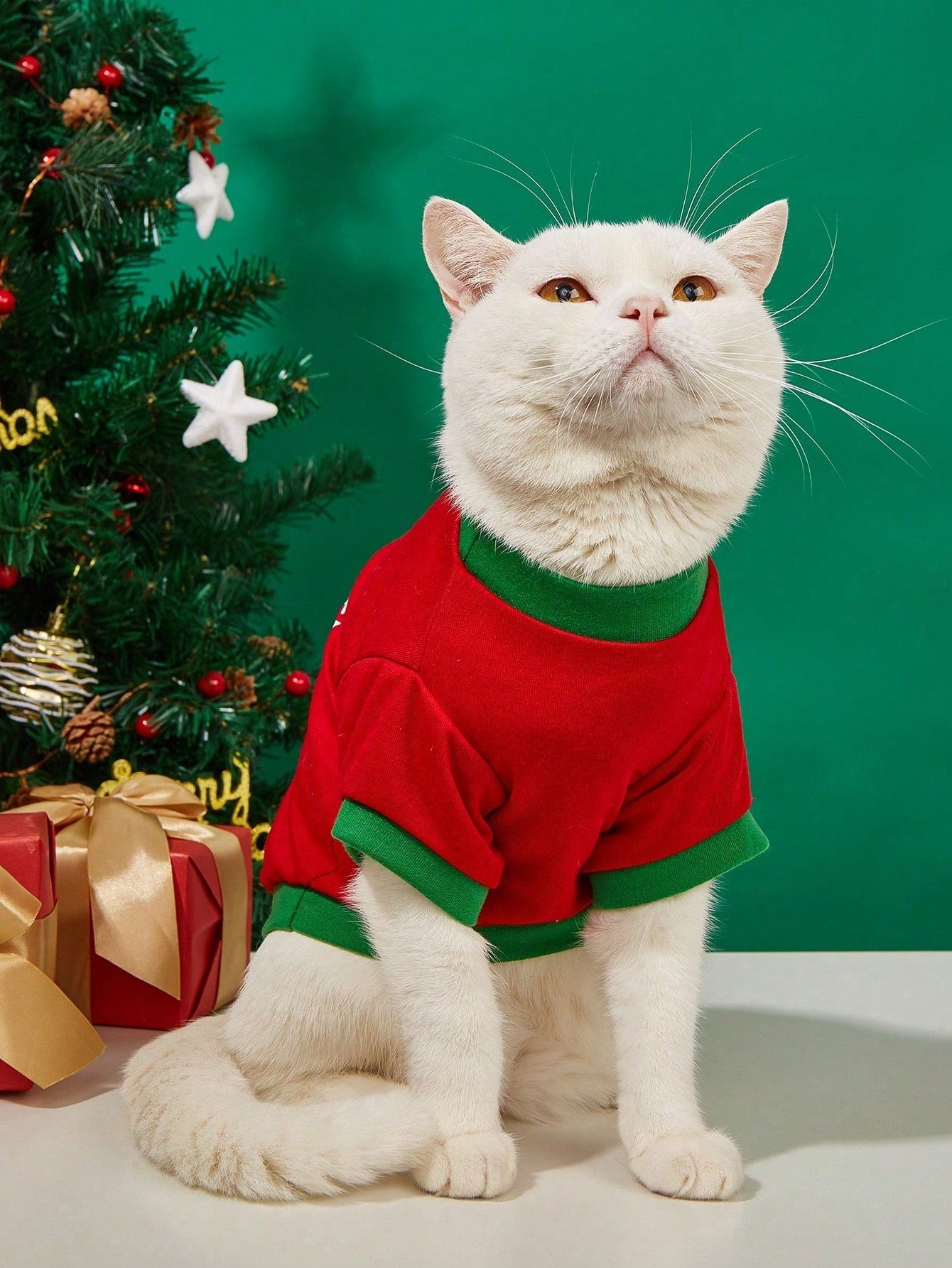 Christmas Pet Sweatshirt – Festive Dog & Cat Clothes for Small Pets