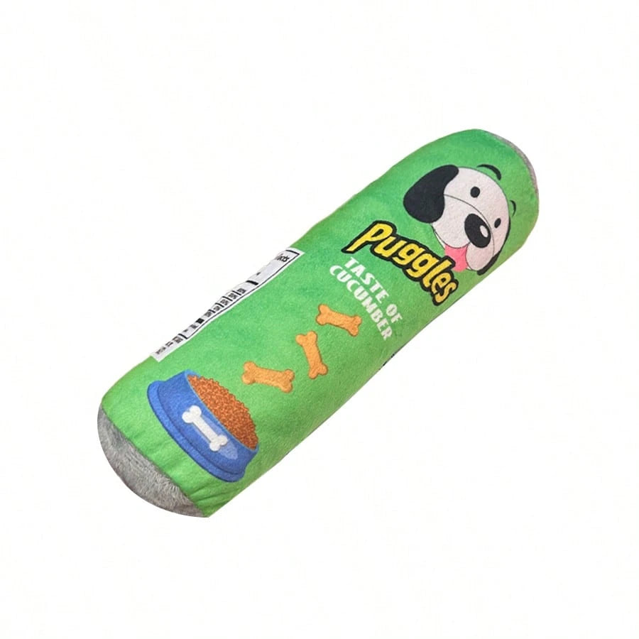 Potato Chip Plush Dog Toy with Squeaker | Interactive Chew Toy for Puppies & Small Dogs (set of 2 pieces))