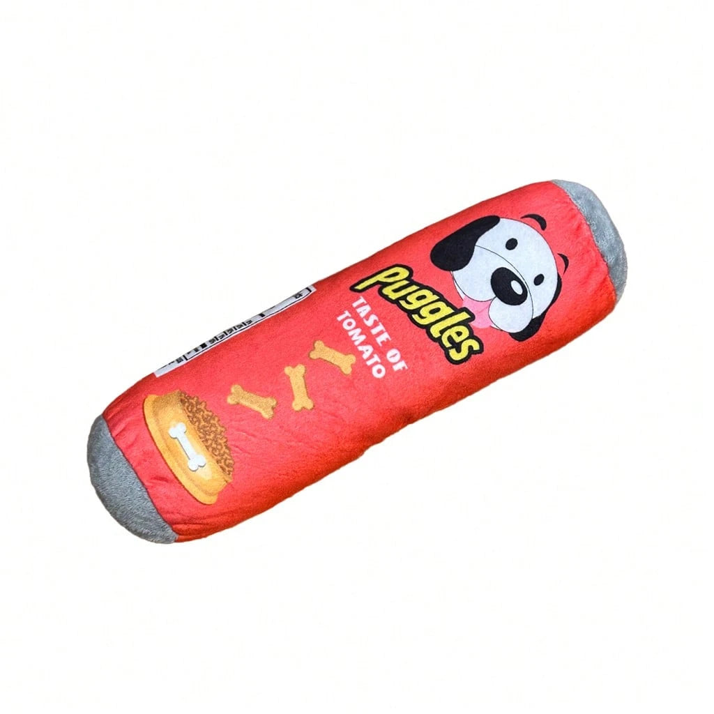 Potato Chip Plush Dog Toy with Squeaker | Interactive Chew Toy for Puppies & Small Dogs (set of 2 pieces))