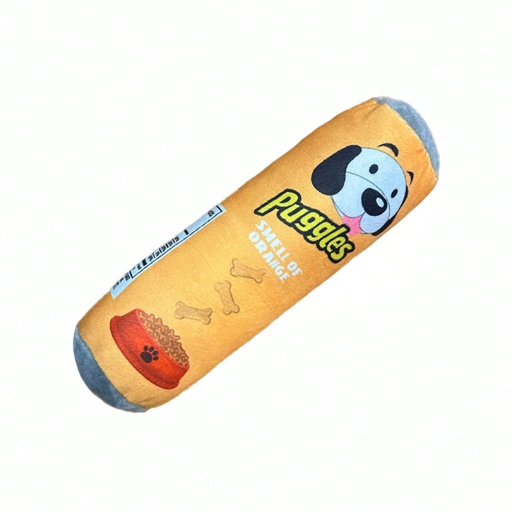 Potato Chip Plush Dog Toy with Squeaker | Interactive Chew Toy for Puppies & Small Dogs (set of 2 pieces))