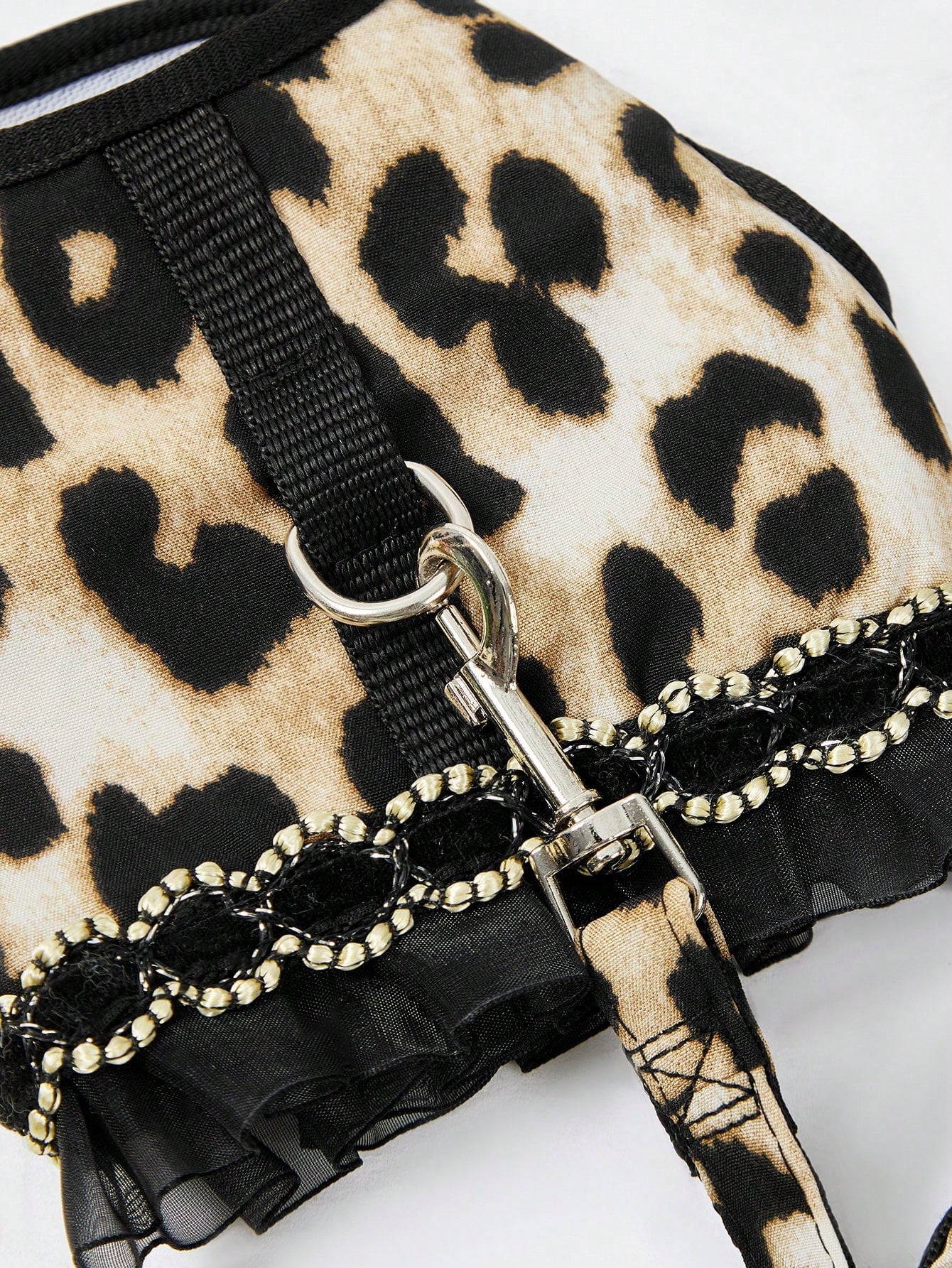 Leopard Print Cat & Dog Collar and Leash Set – Fashionable Pet Walking Set
