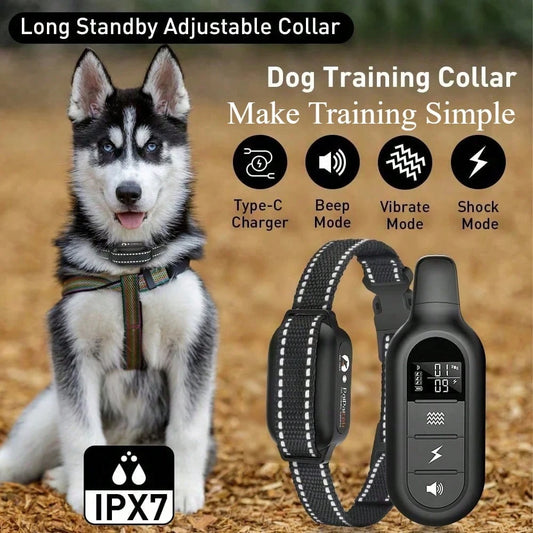 Rechargeable Waterproof Dog Training Collar | 1000m Remote Range