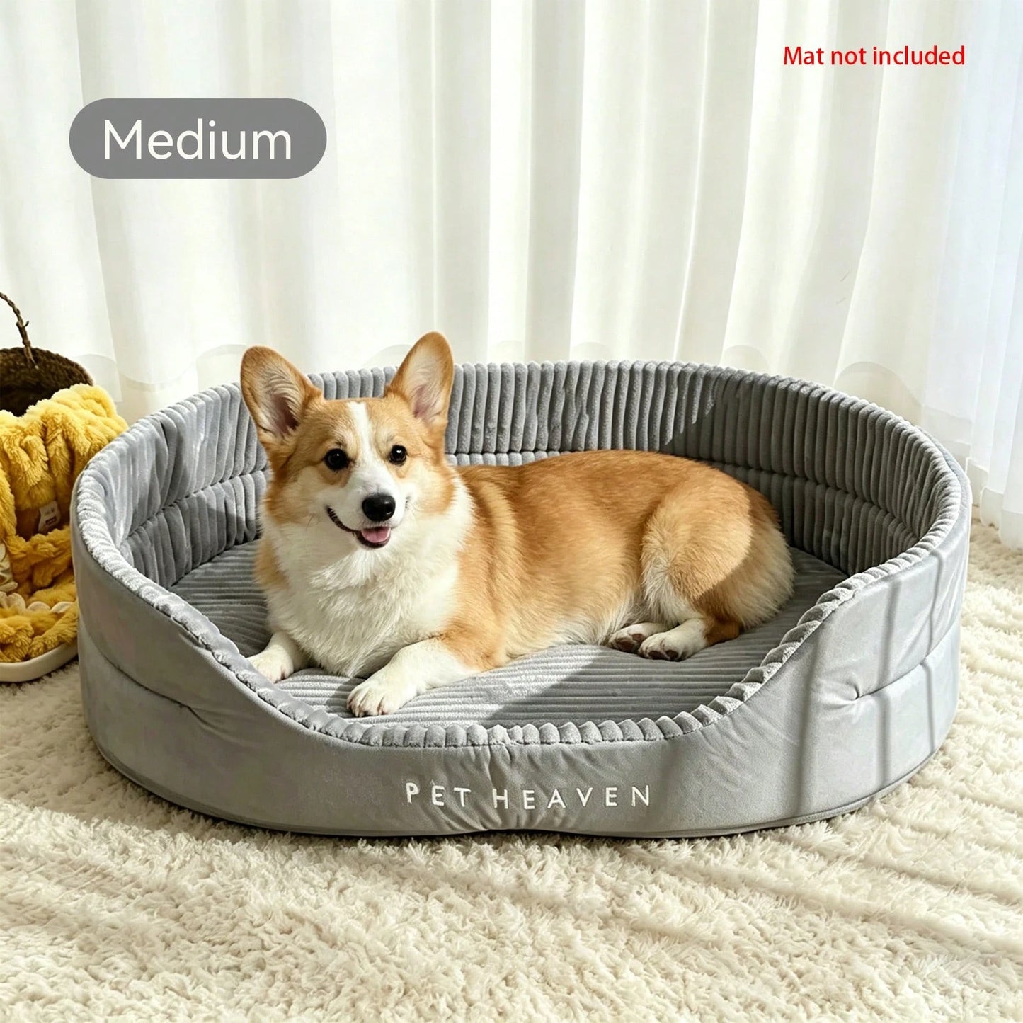 High-Cushion Pet Sofa Bed – Washable Non-Slip Bed for Cats and Small to Large Dogs