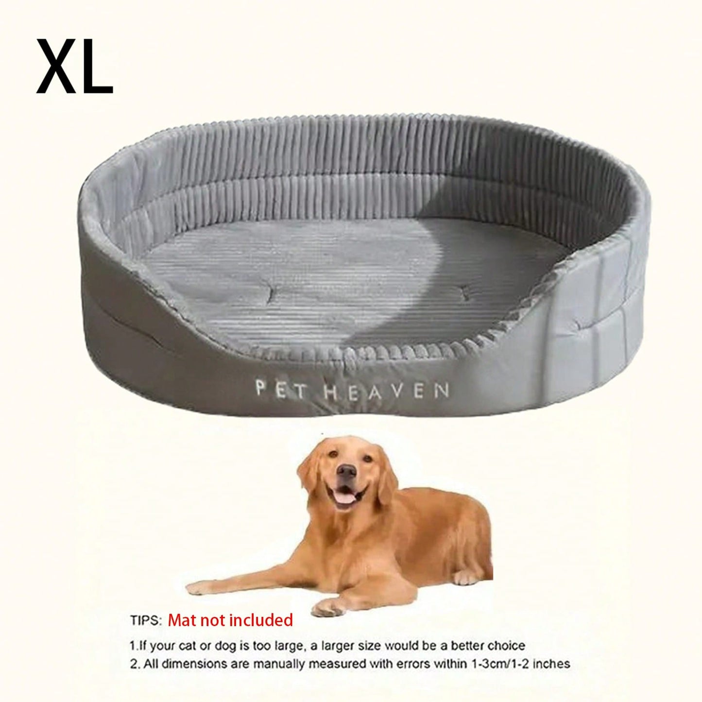 High-Cushion Pet Sofa Bed – Washable Non-Slip Bed for Cats and Small to Large Dogs