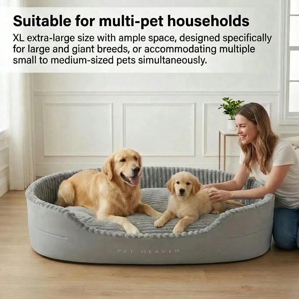 High-Cushion Pet Sofa Bed – Washable Non-Slip Bed for Cats and Small to Large Dogs