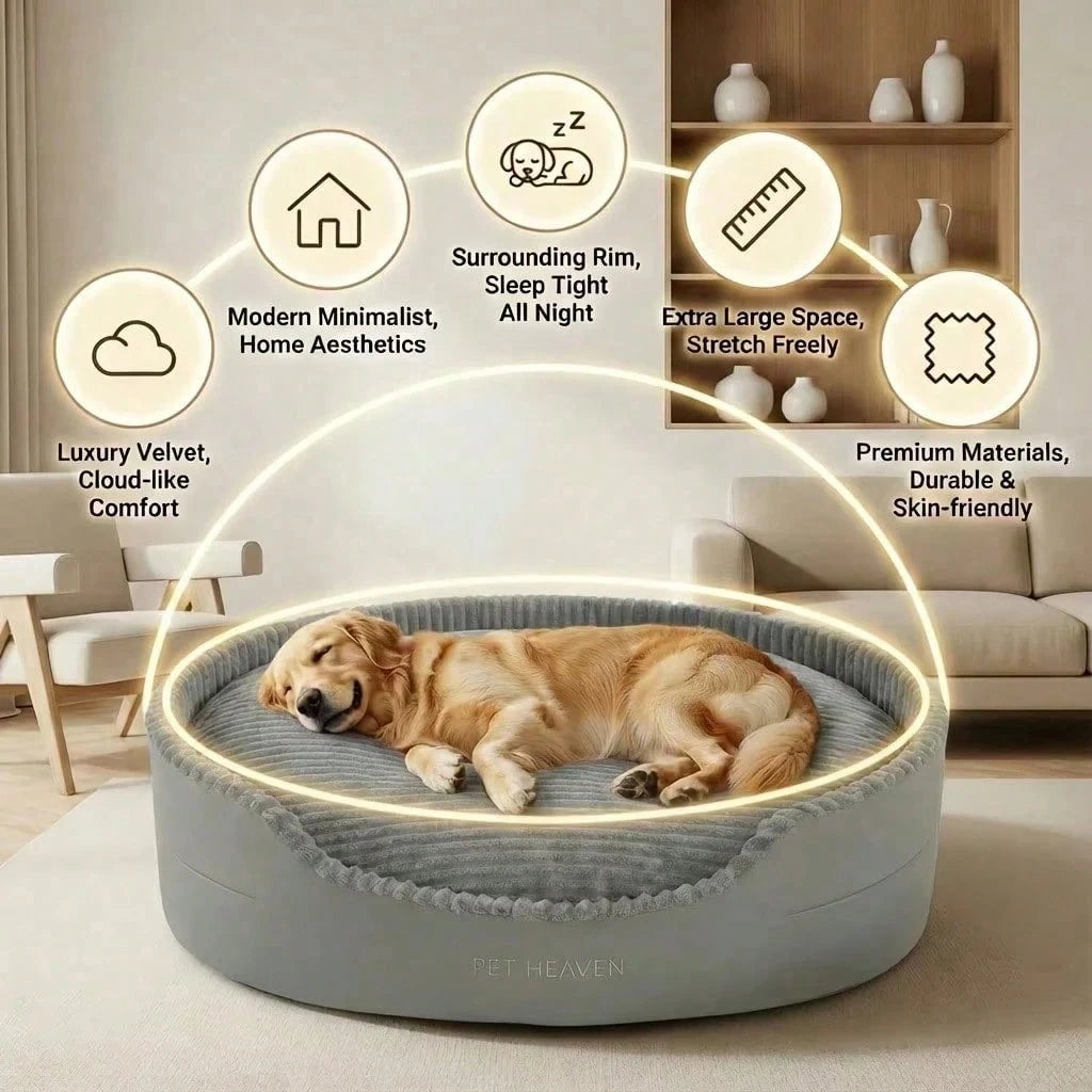 High-Cushion Pet Sofa Bed – Washable Non-Slip Bed for Cats and Small to Large Dogs