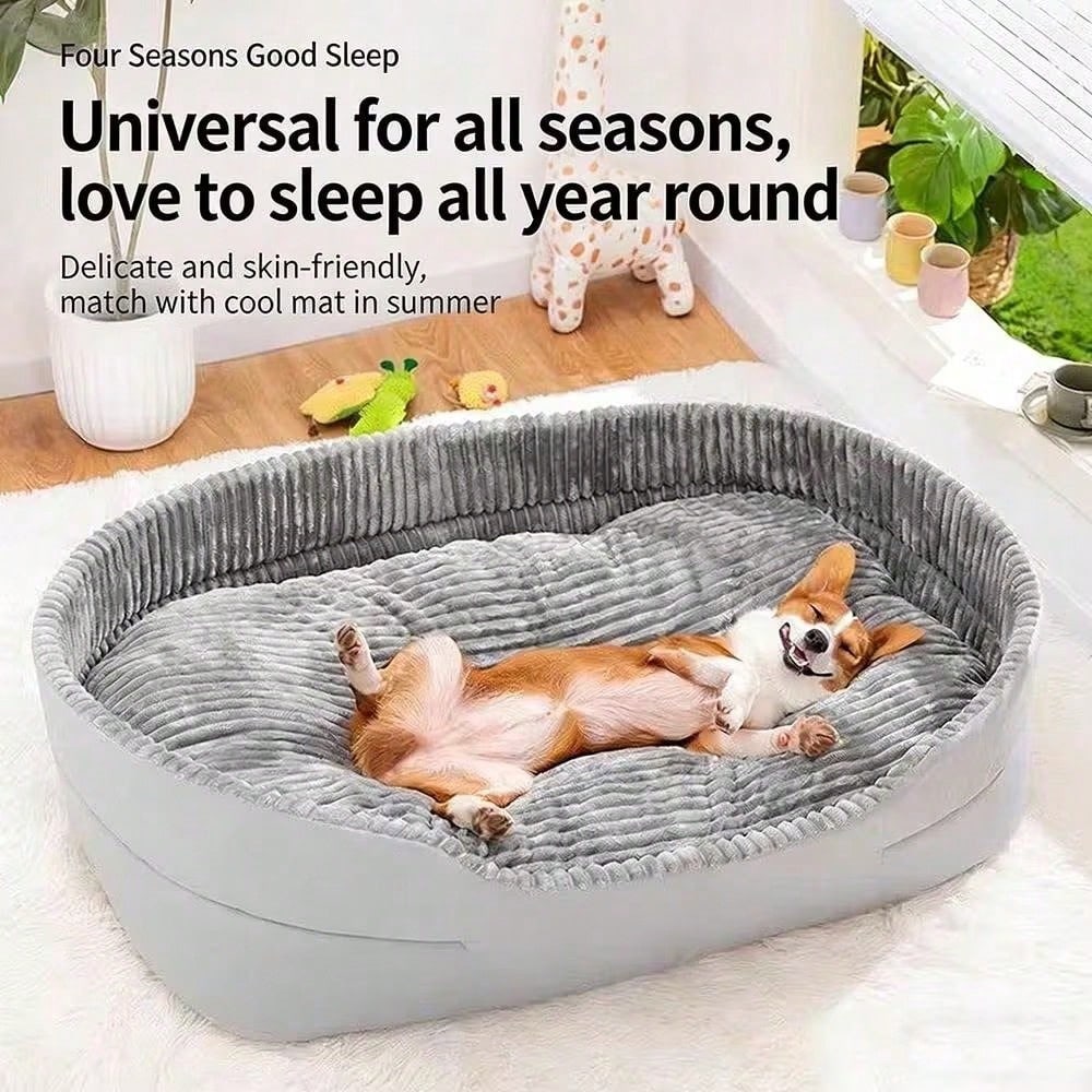 High-Cushion Pet Sofa Bed – Washable Non-Slip Bed for Cats and Small to Large Dogs