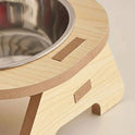 Tilted Stainless Steel Pet Bowl with Stand | Anti-Spill Cat & Dog Feeder