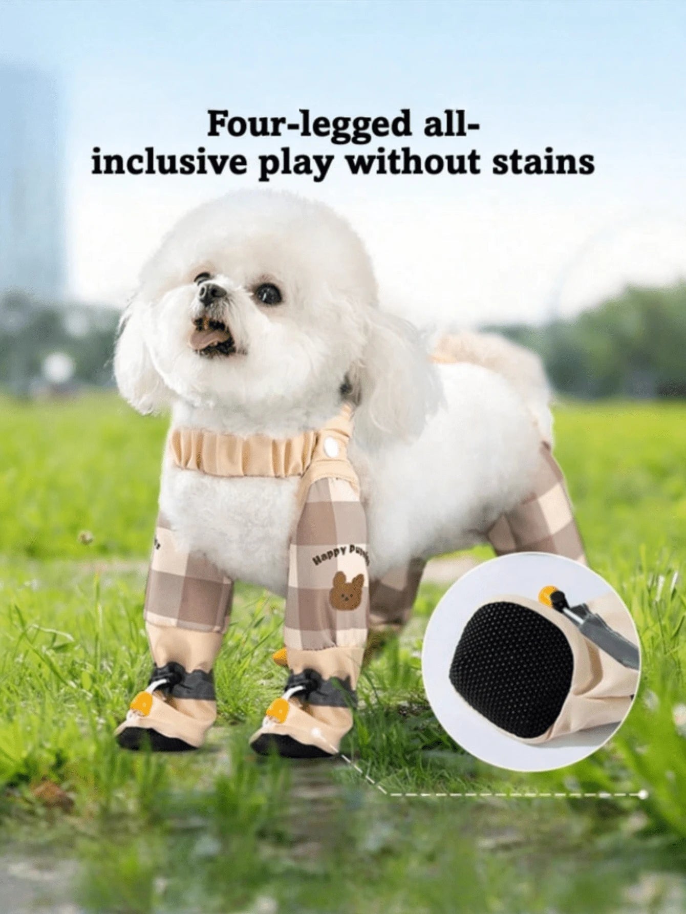 Small Dog Protective Pants with Paw Shoes – Waterproof Outdoor Set