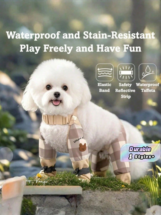 Small Dog Protective Pants with Paw Shoes – Waterproof Outdoor Set