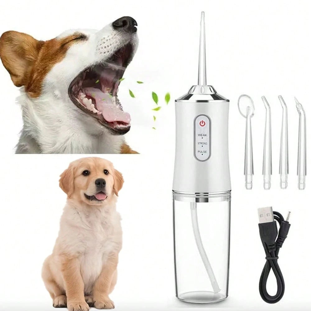 USB Rechargeable Pet Dental Cleaning Kit | Cat & Dog Teeth Cleaner