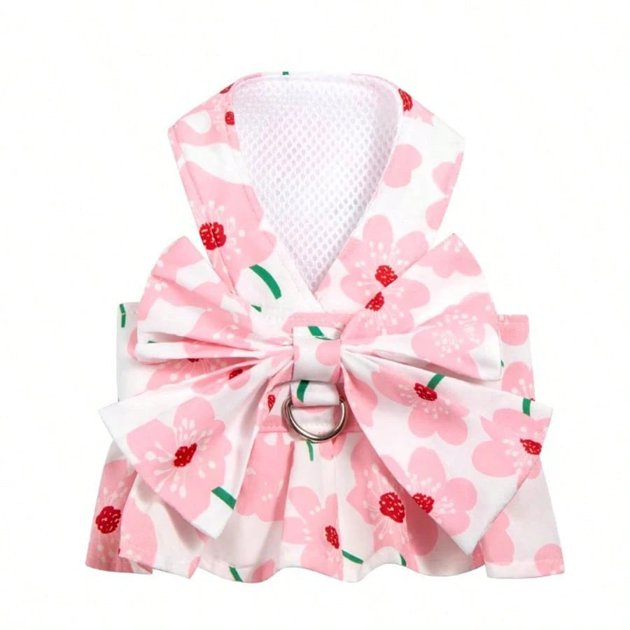 Princess Style Pet Dress with Leash – Cute Cat & Dog Walking Harness