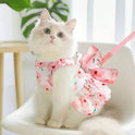 Princess Style Pet Dress with Leash – Cute Cat & Dog Walking Harness